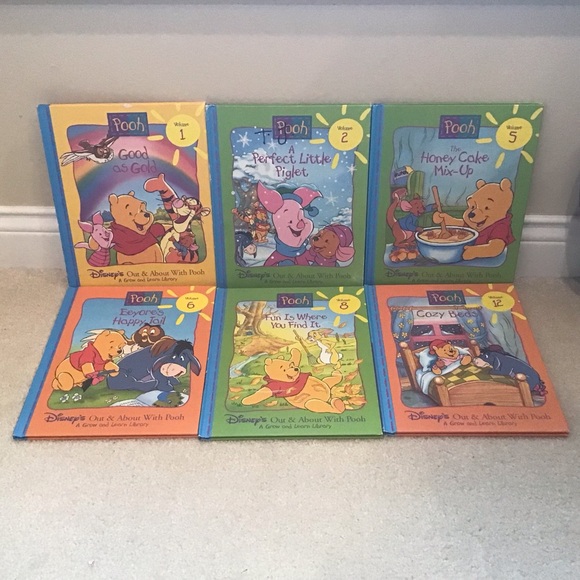6 Volumes Out & About With Pooh-A Grow and Learn Library - Picture 2 of 16
